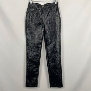Wilfred Black Shiny Faux Leather Jeans